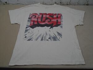 Rush Graphic T-shirt Size XL White Short Sleeve Music Merch
